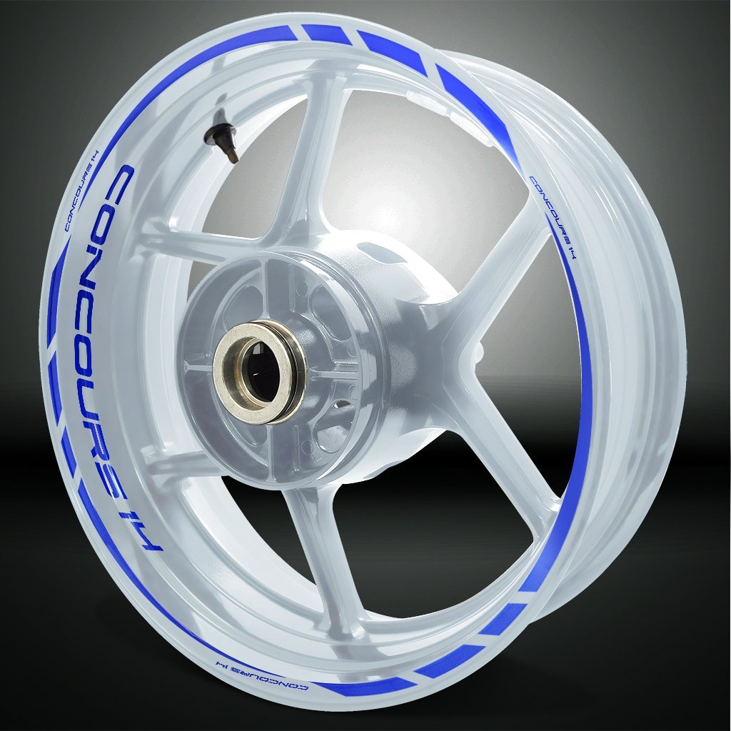 Motorcycle Rim Wheel Decal Accessory Sticker for Kawasaki Concours 14  Reflective Blue